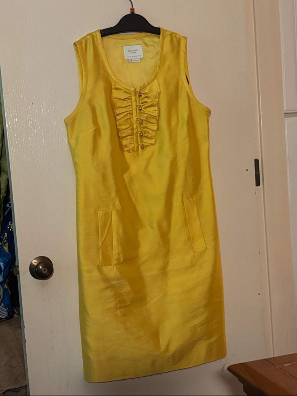 Kate Spade Sleeveless Ruffle-Front Shift Dress